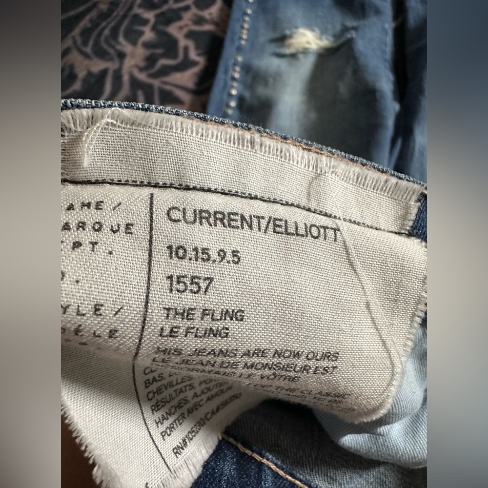 Current/Elliott Blue Boyfriend Jeans - Picture 7 of 10